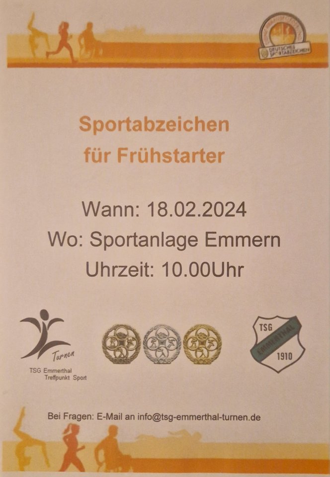 TSG Emmerthal Turnen Sportabzeichen Februar 2024