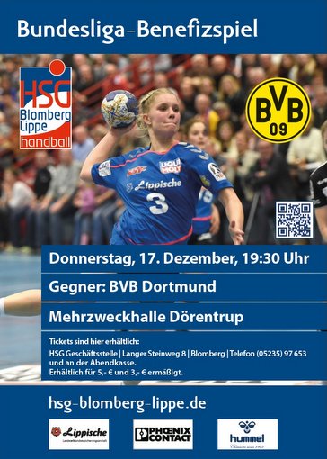 HSG Blomberg-Lippe BVB Dortmund Benefizspiel Plakat