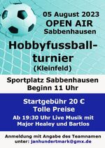 Hobbyturnier Sabbenhusen Fussball Plakat